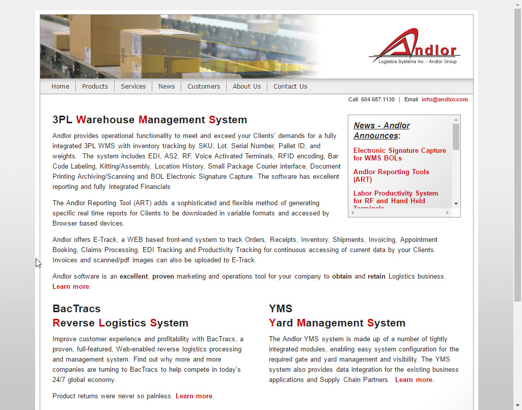 Andlor Logistics Systems Inc.